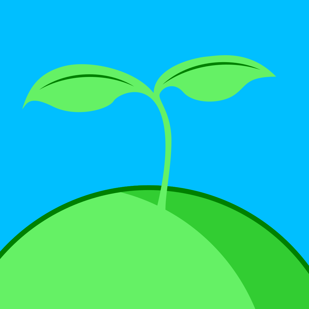 Newly germinated plant with two leaves
